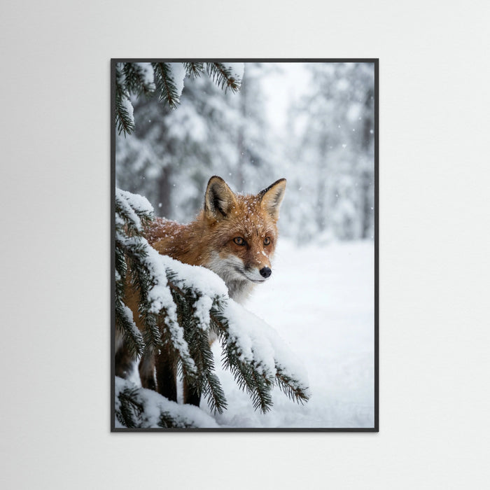 Black Wood Winter Stag