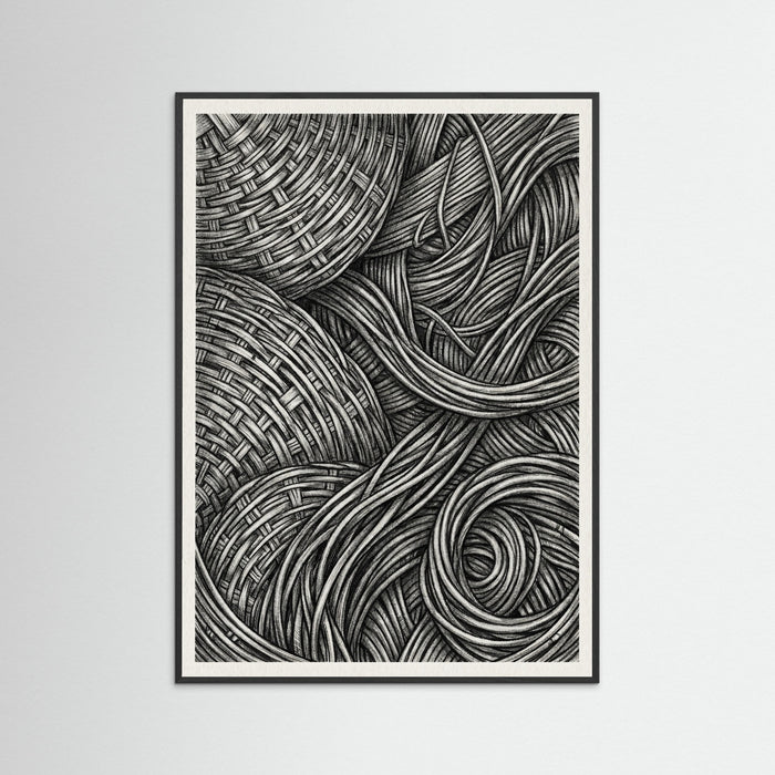 Black Wood Woven Folds