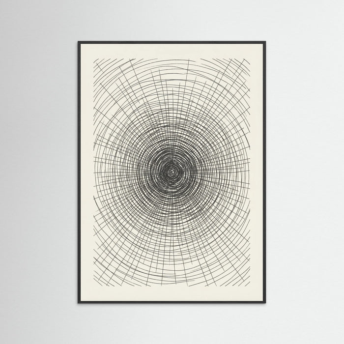 Black Wood Woven Grid Study