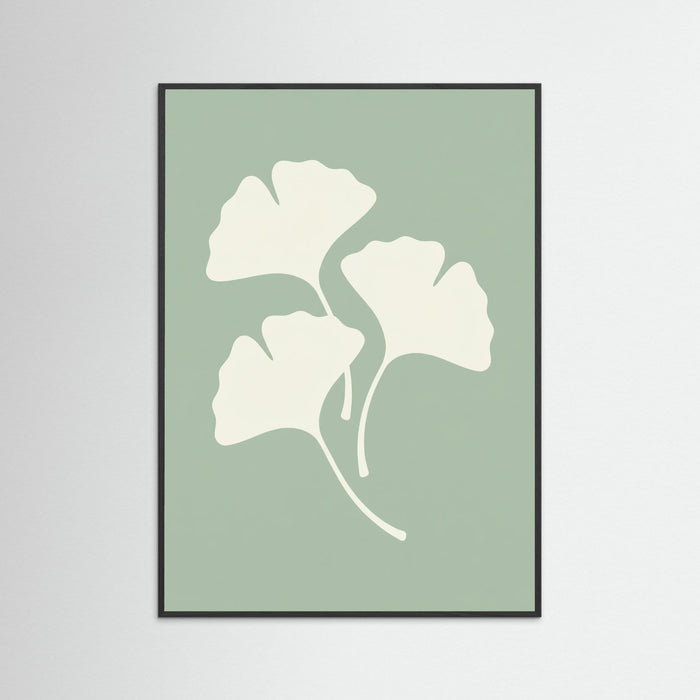Black Wood Woven Sage Foliage