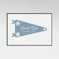 Yacht Club Blue Pennant Poster – plakat og kunsttryk