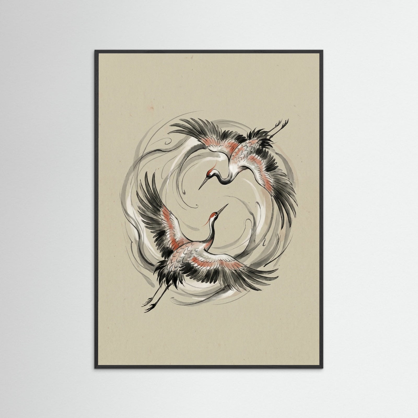 Black Wood Yin Yang Koi