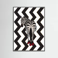 Zebra Heels Zigzag Poster – plakat og kunsttryk
