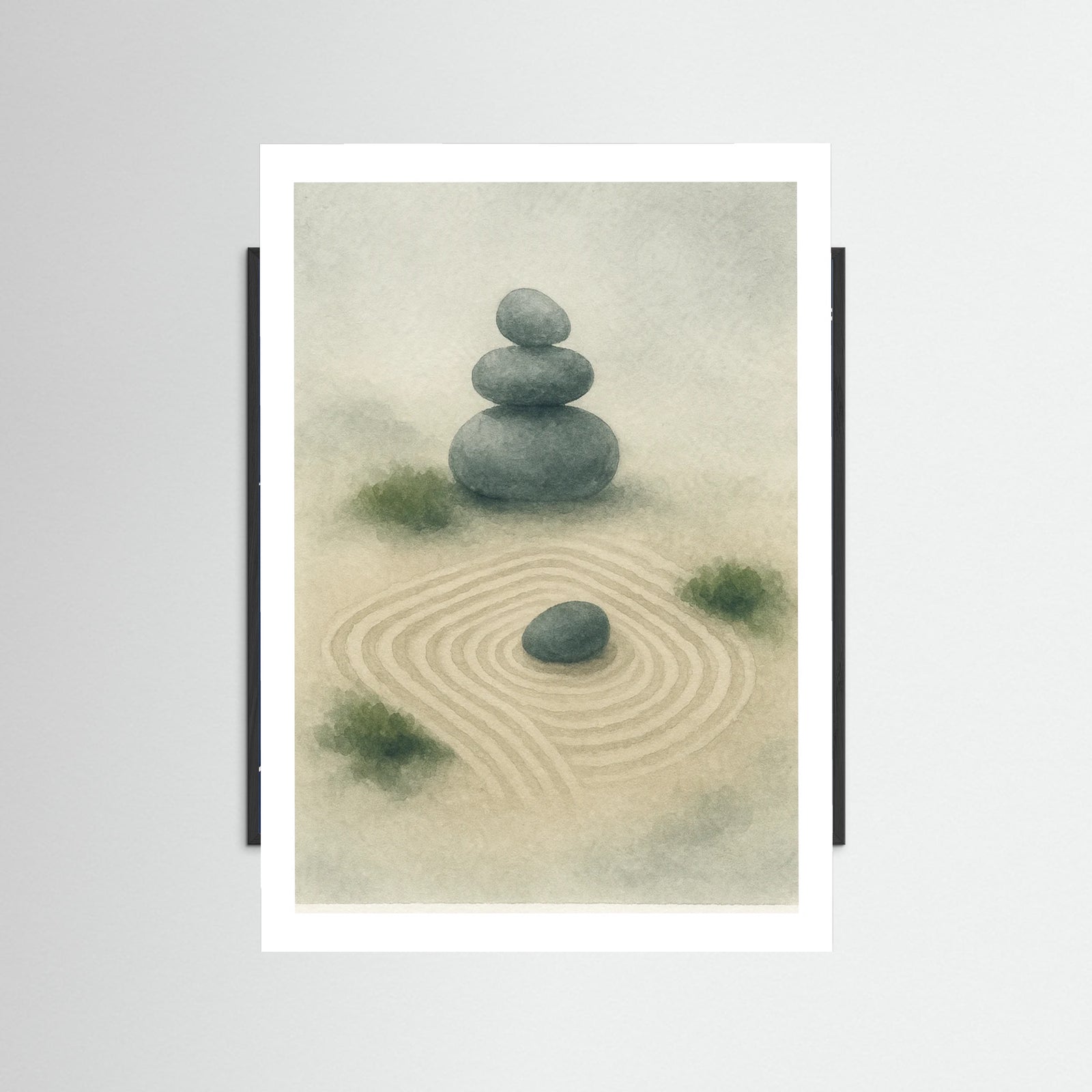 Black Wood Zen Garden