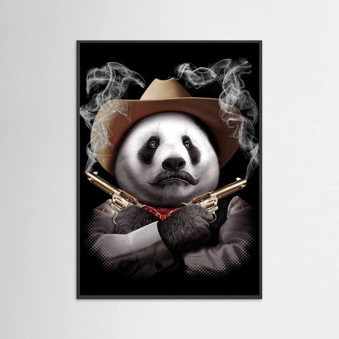 Black Wood panda crossgun Poster