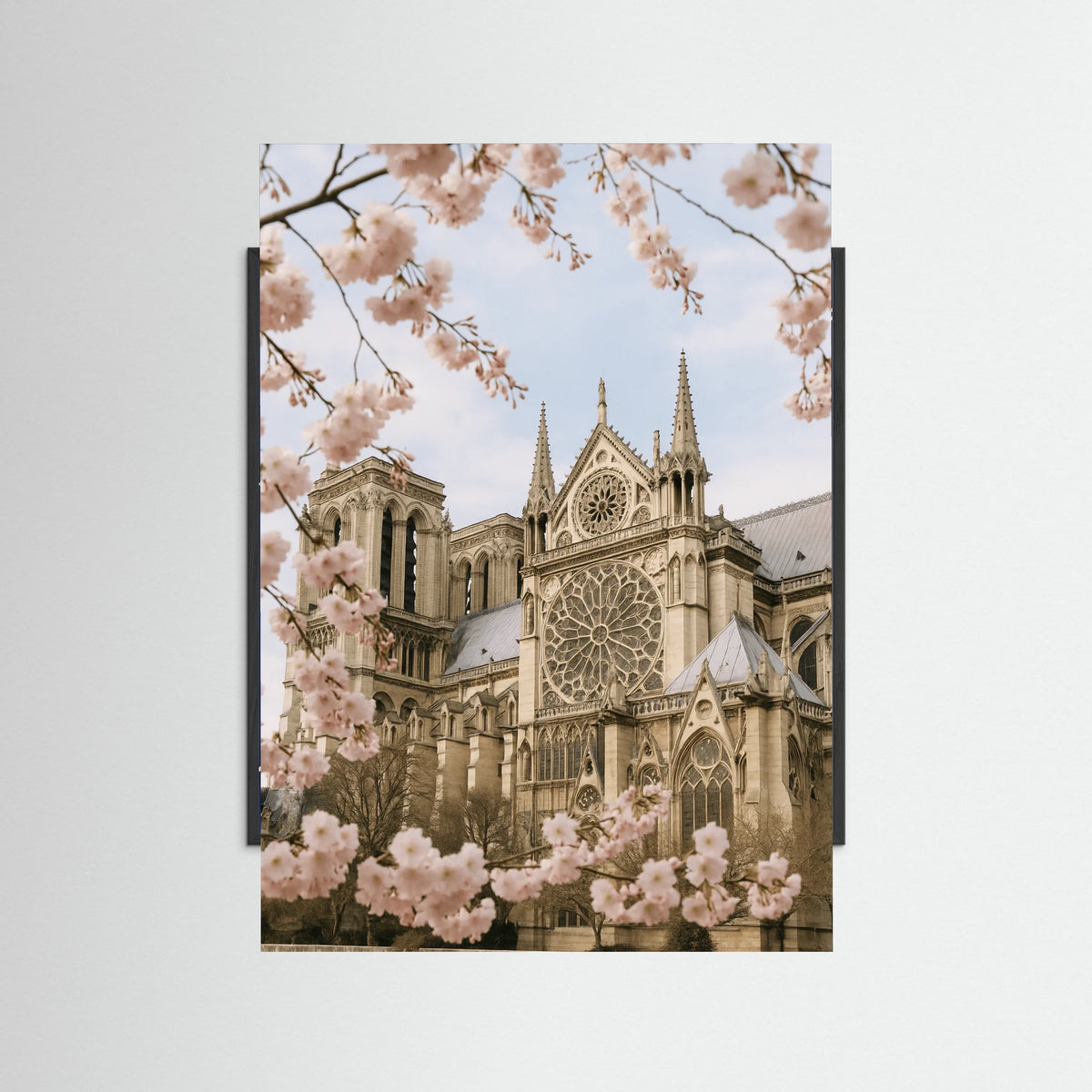 Black Wood photo Eiffel Blossoms