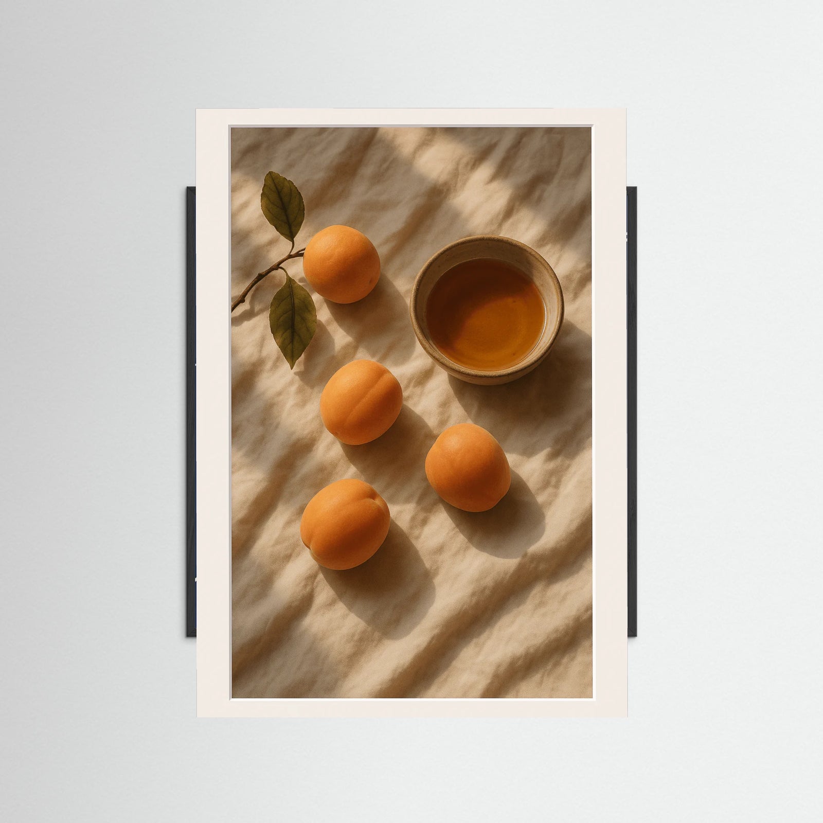 Black Wood photo Lemons on Plate