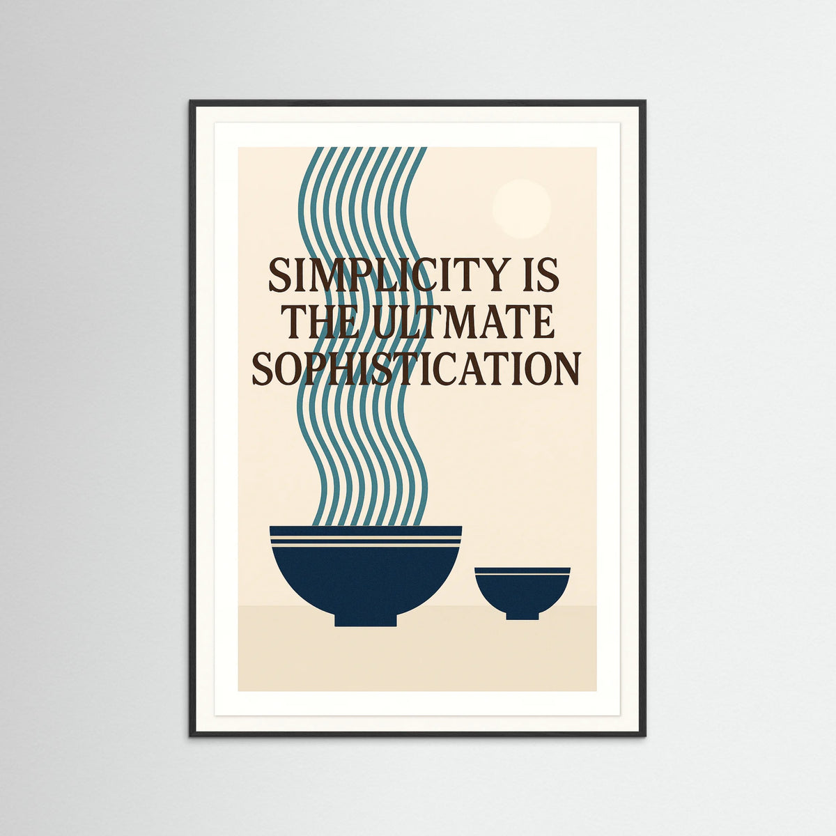 Black Wood text Japanese Noodle Bowl