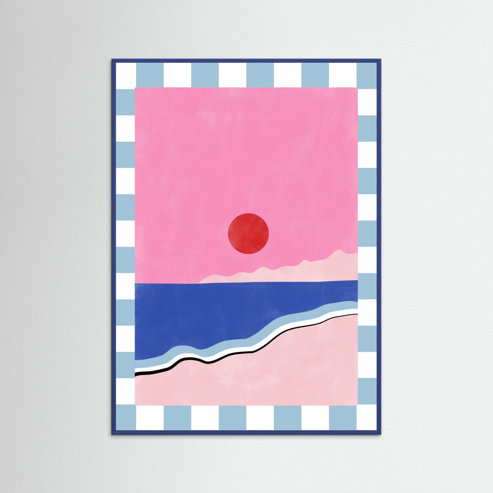 Blue Wood Abstract Composition No. 45 Poster