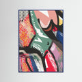 Blue Wood Abstract Ballerina Poster