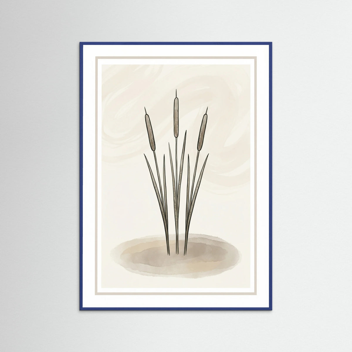 Blue Wood Abstract Baobab