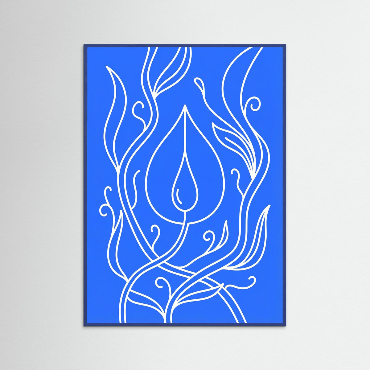 Blue Wood Abstract Bloom