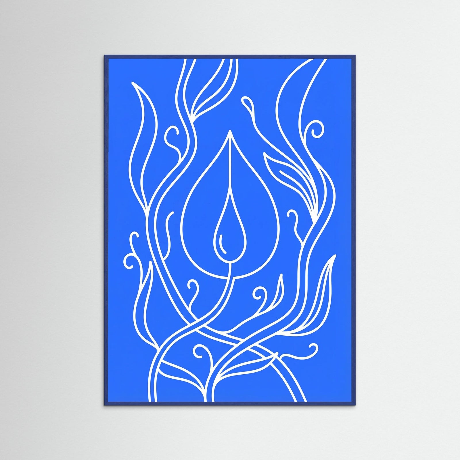 Blue Wood Abstract Bloom