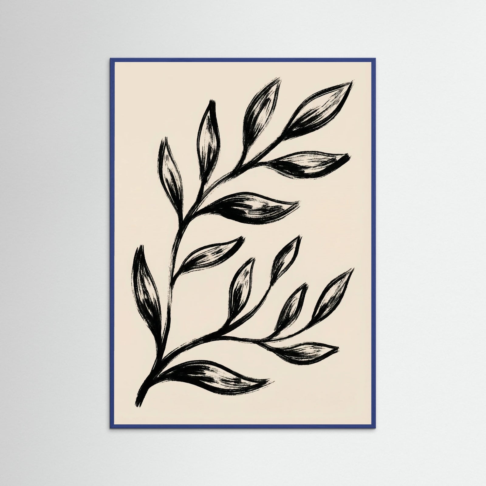 Blue Wood Abstract Blooms