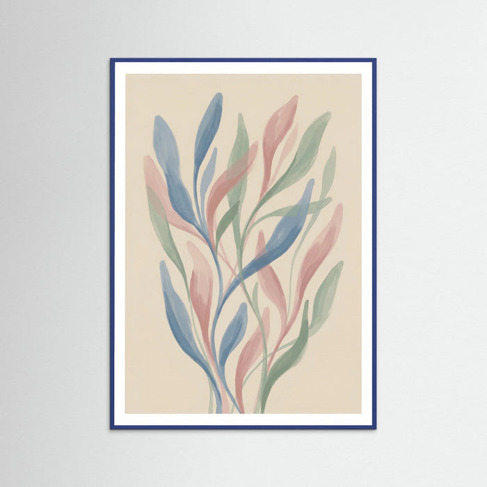 Blue Wood Abstract Botanicals