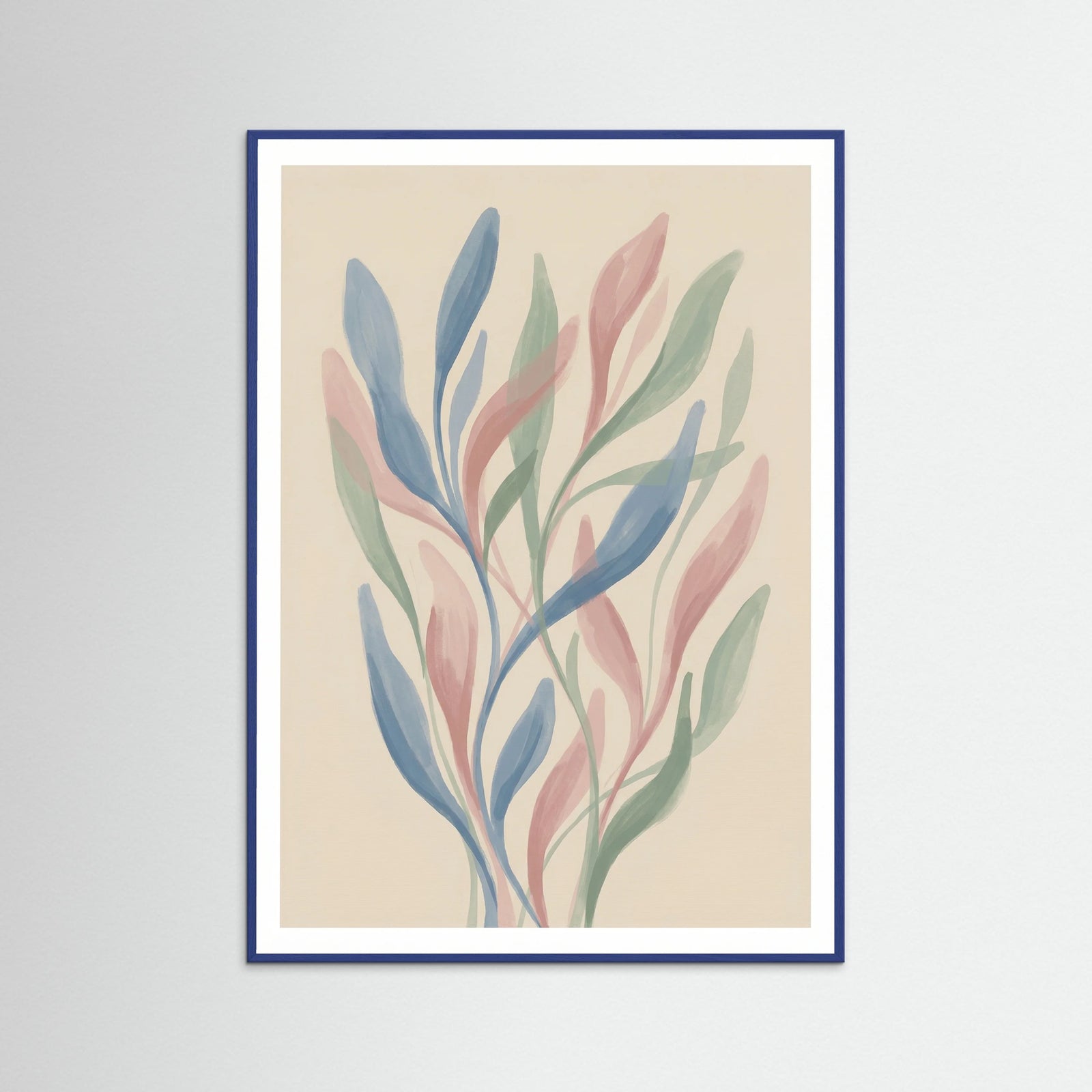 Blue Wood Abstract Botanicals