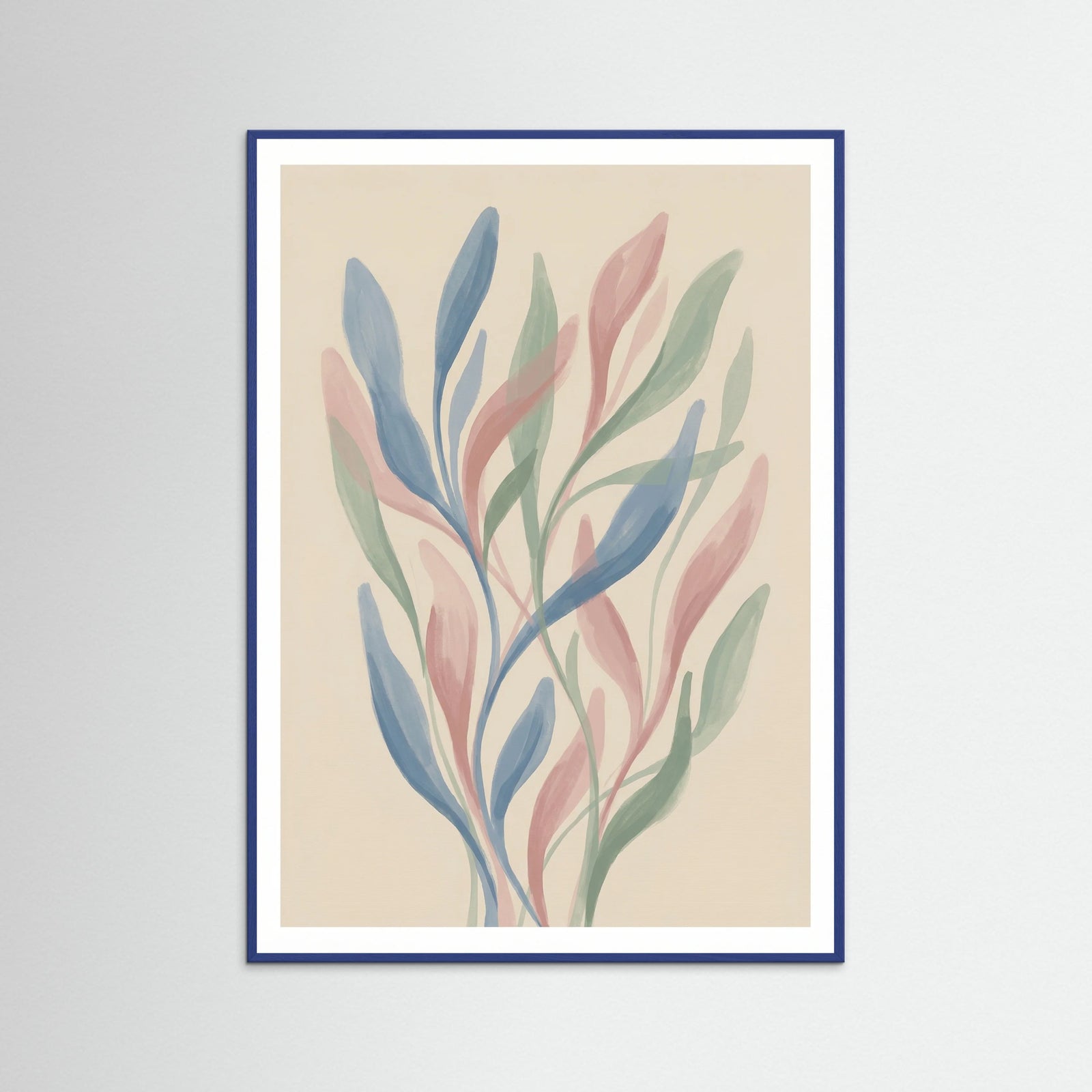 Blue Wood Abstract Botanicals