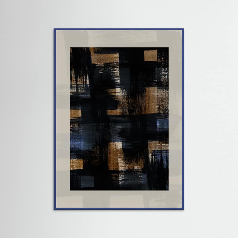 Abstract Brush Strokes 128X Poster – Poster und Kunstdruck