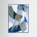 Blue Wood Abstract Brush Strokes 13 Poster