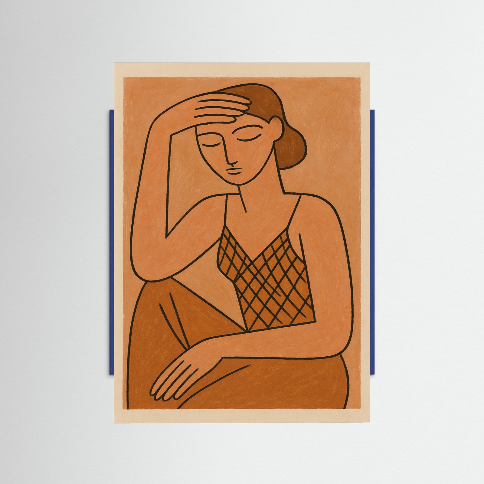 Blue Wood Abstract Contemplation 1