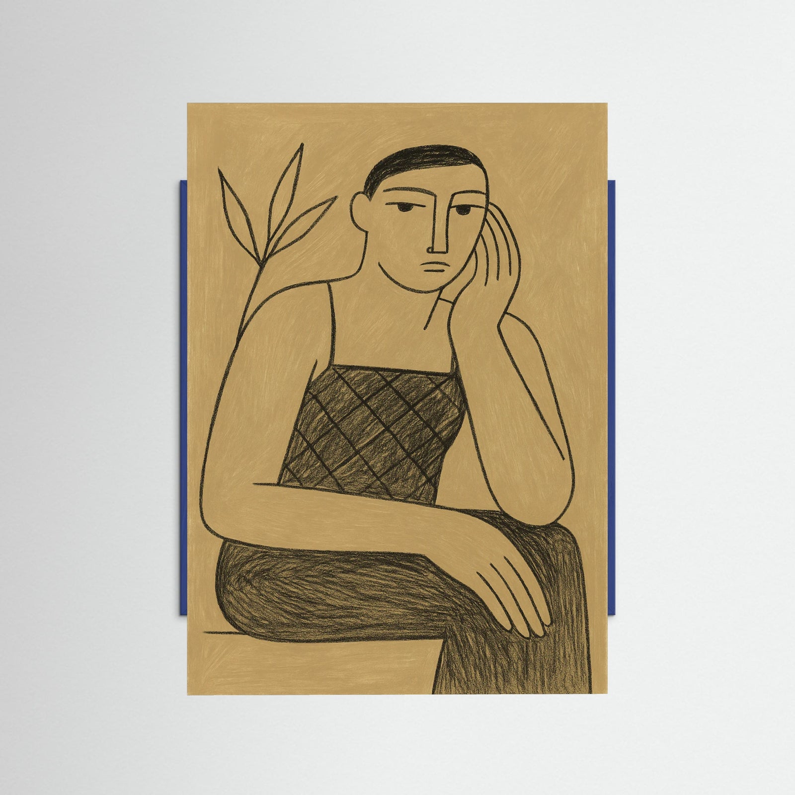 Blue Wood Abstract Contemplation 3