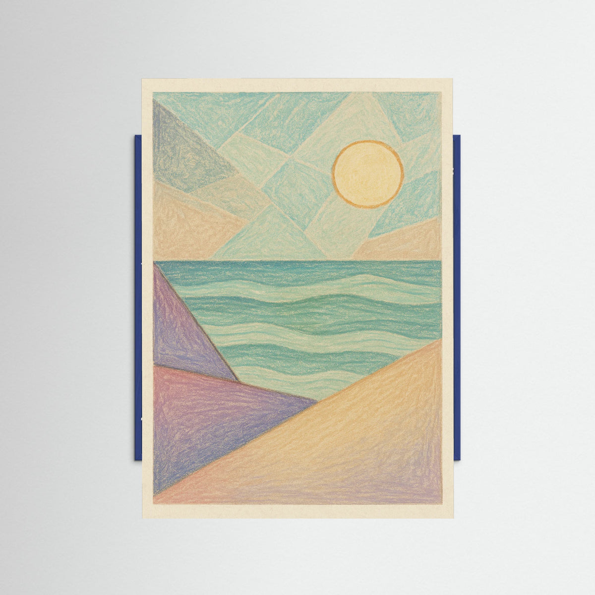 Blue Wood Abstract Contours