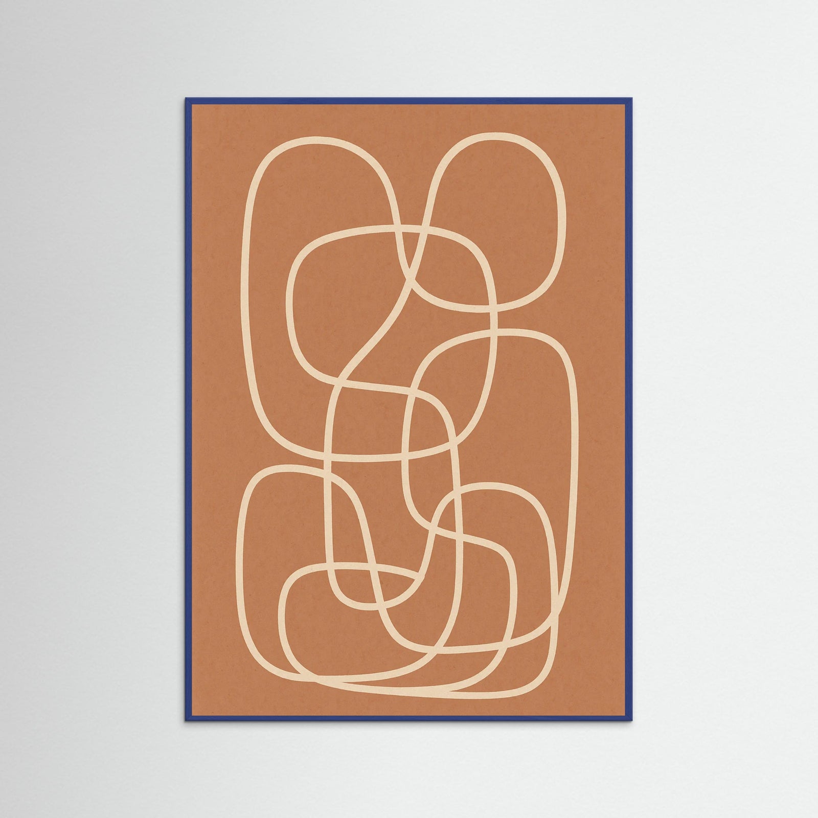 Blue Wood Abstract Contours