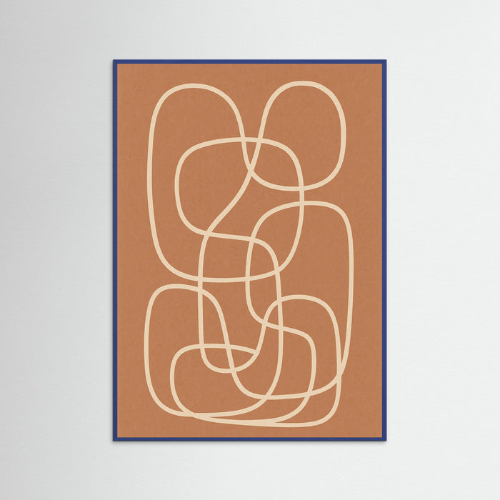 Blue Wood Abstract Contours