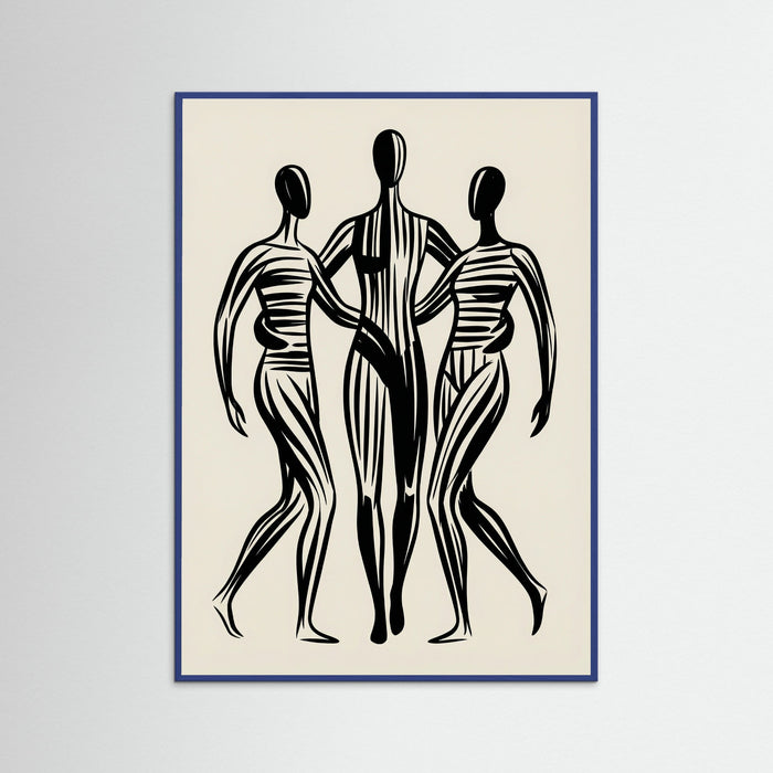 Blue Wood Abstract Embrace