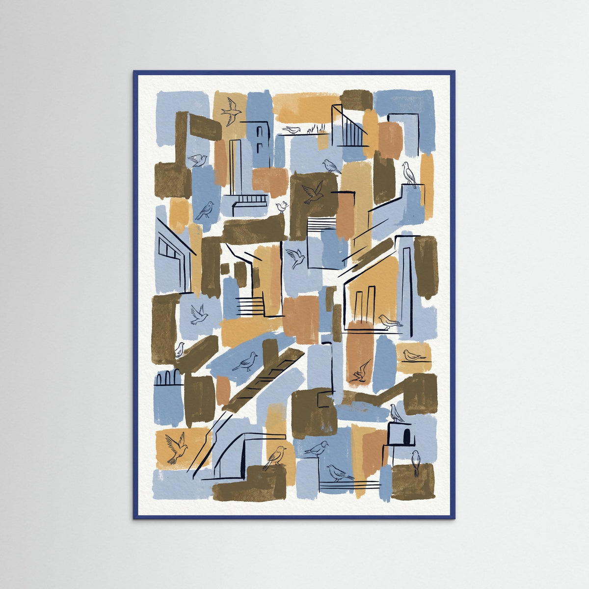 Blue Wood Abstract Encounters