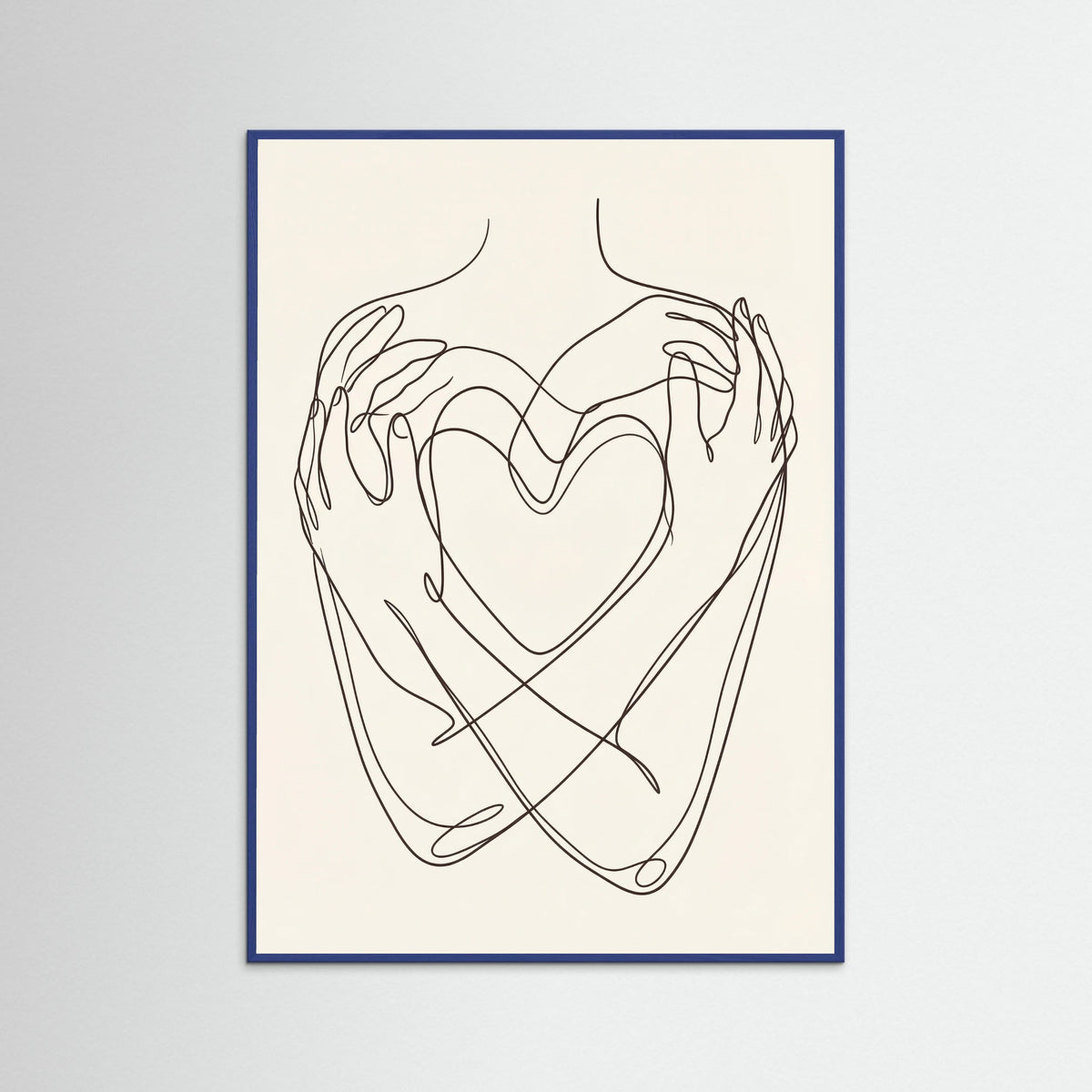 Blue Wood Abstract Faces