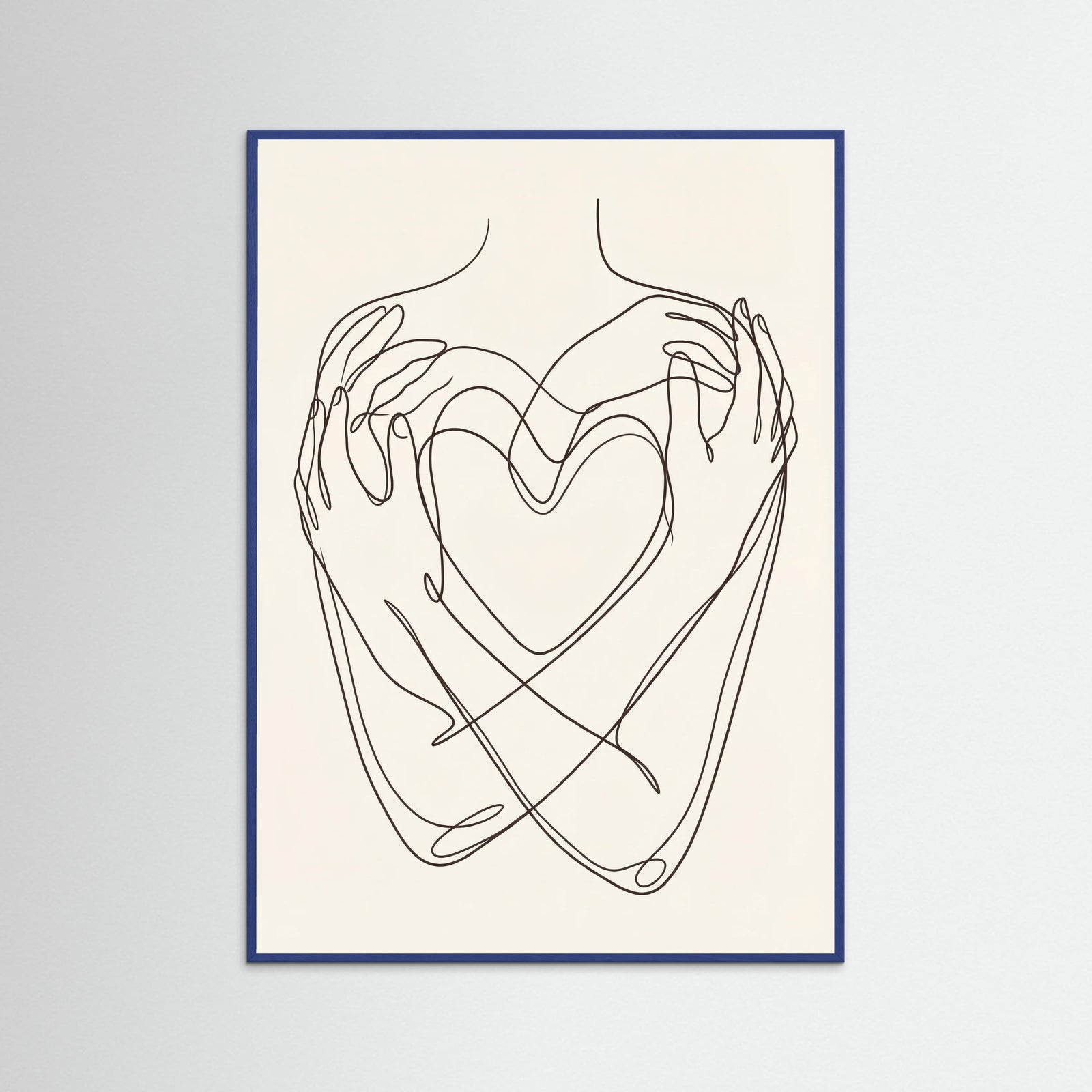 Blue Wood Abstract Faces