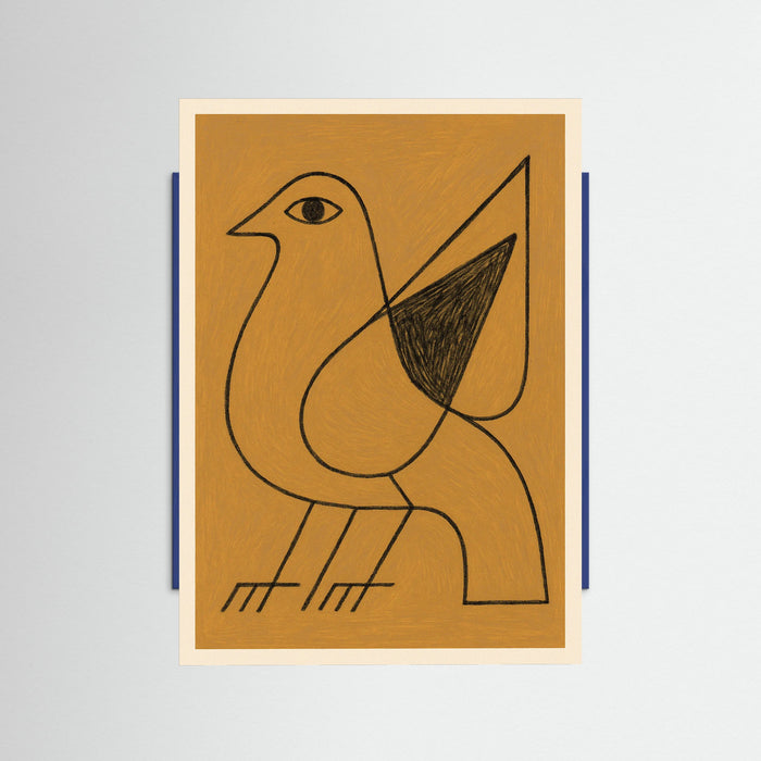 Blue Wood Abstract Figure