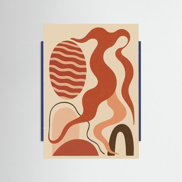 Blue Wood Abstract Figure