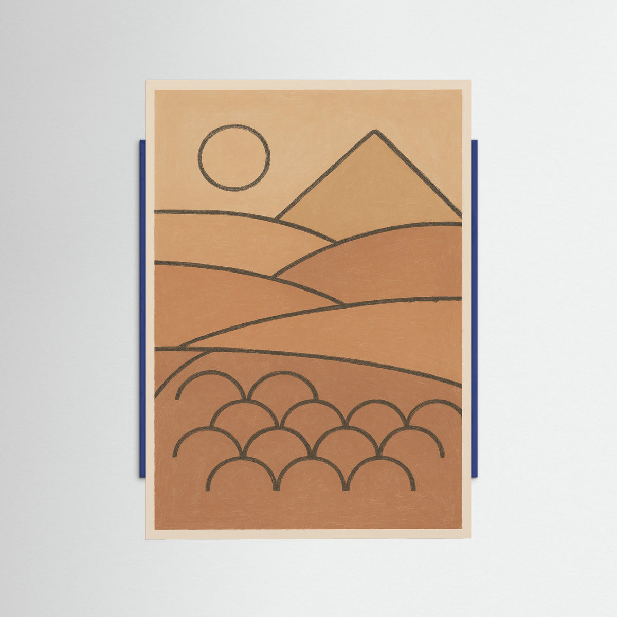 Blue Wood Abstract Figure