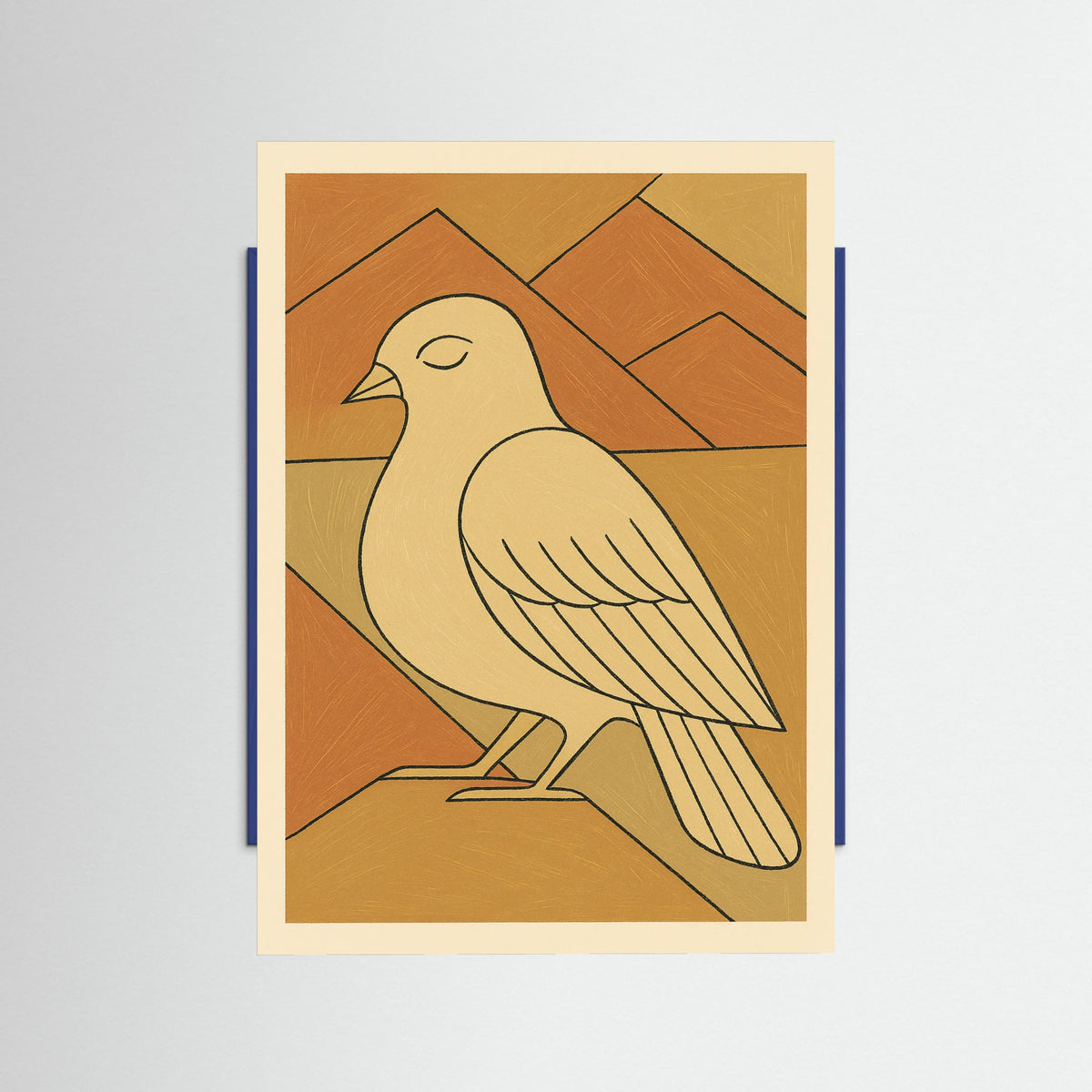 Blue Wood Abstract Figure