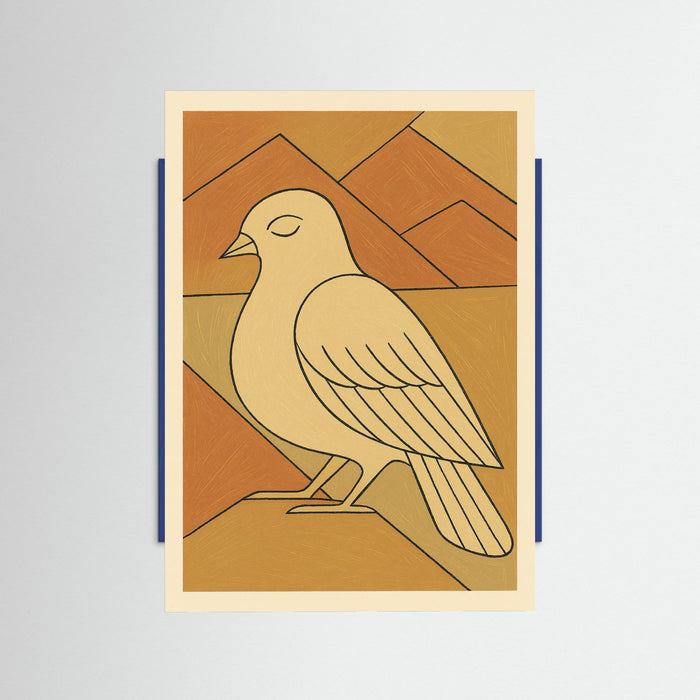Blue Wood Abstract Figure