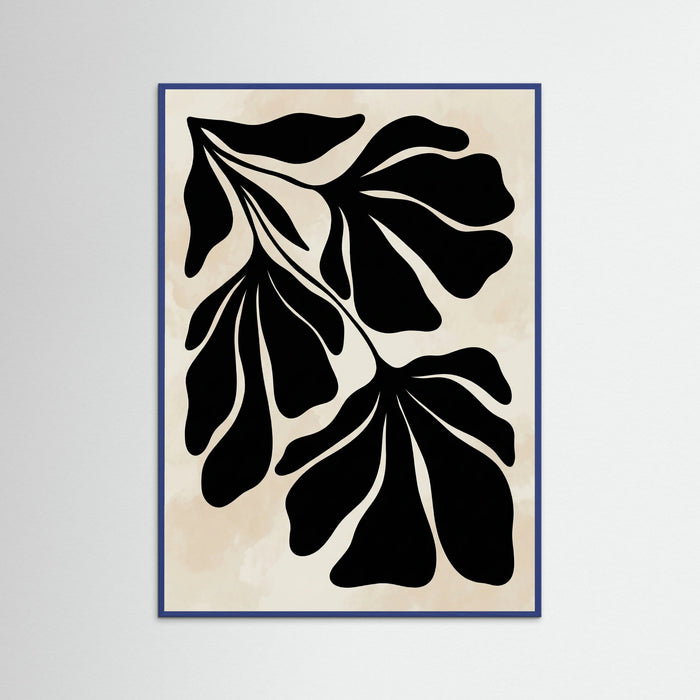 Blue Wood Abstract Flora