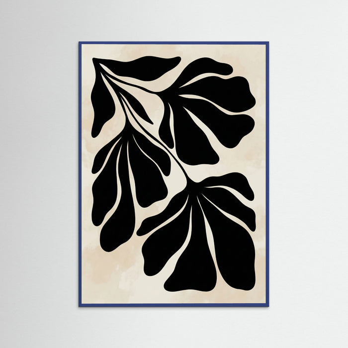 Blue Wood Abstract Flora
