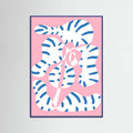 Plakat Abstract Shapes Flower Tiger print – plakat i druk artystyczny