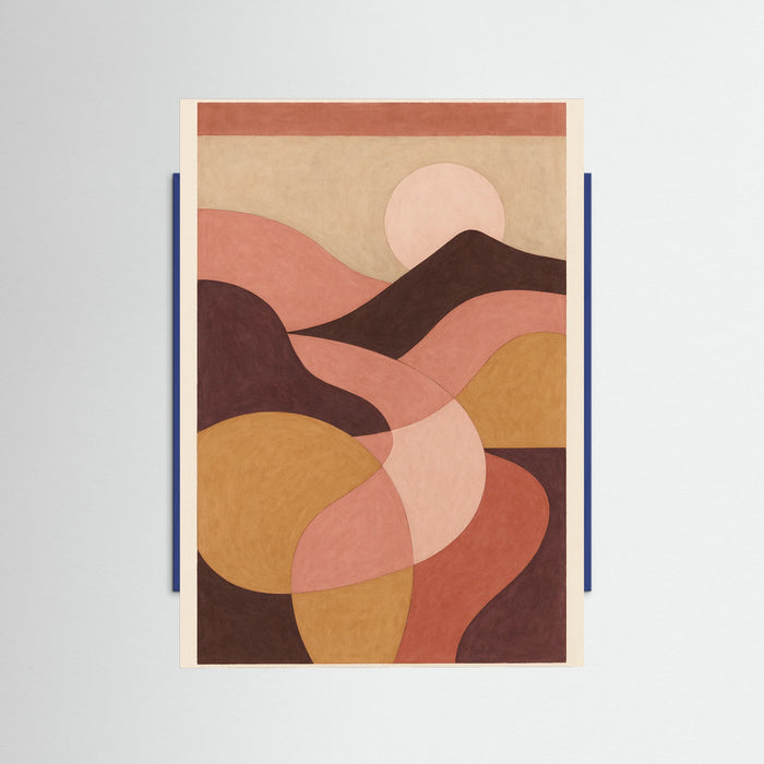 Blue Wood Abstract Shapes