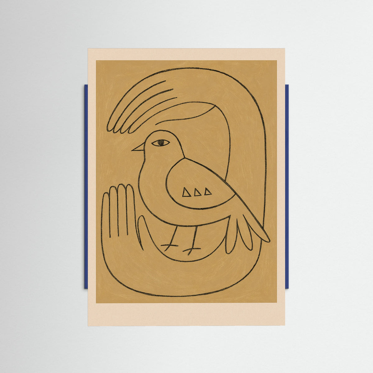 Blue Wood Abstract Silhouette