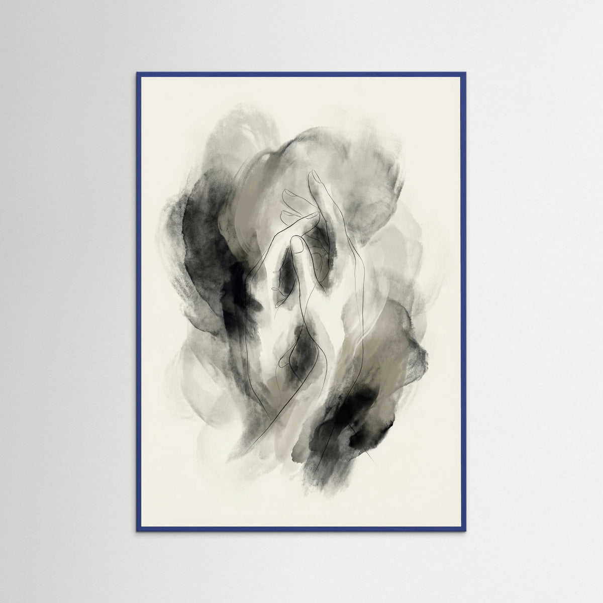 Blue Wood Abstract Silhouette