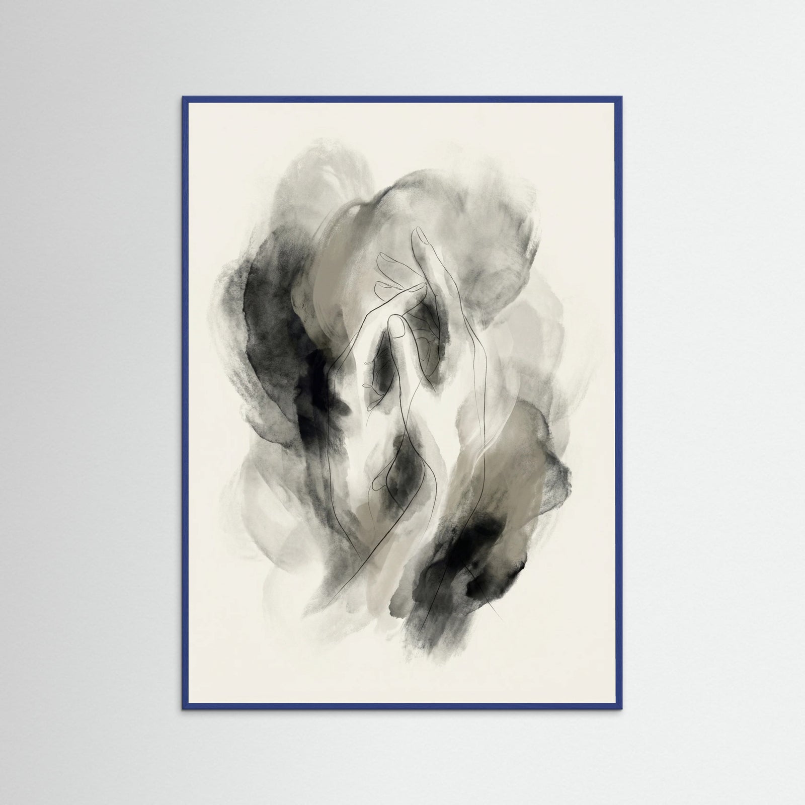 Blue Wood Abstract Silhouette