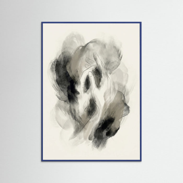 Blue Wood Abstract Silhouette