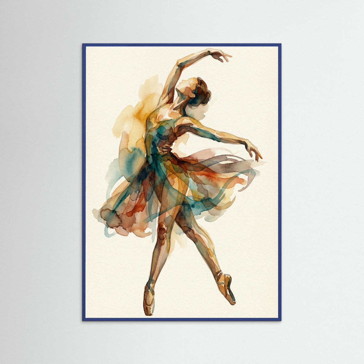 Blue Wood Abstracted Form