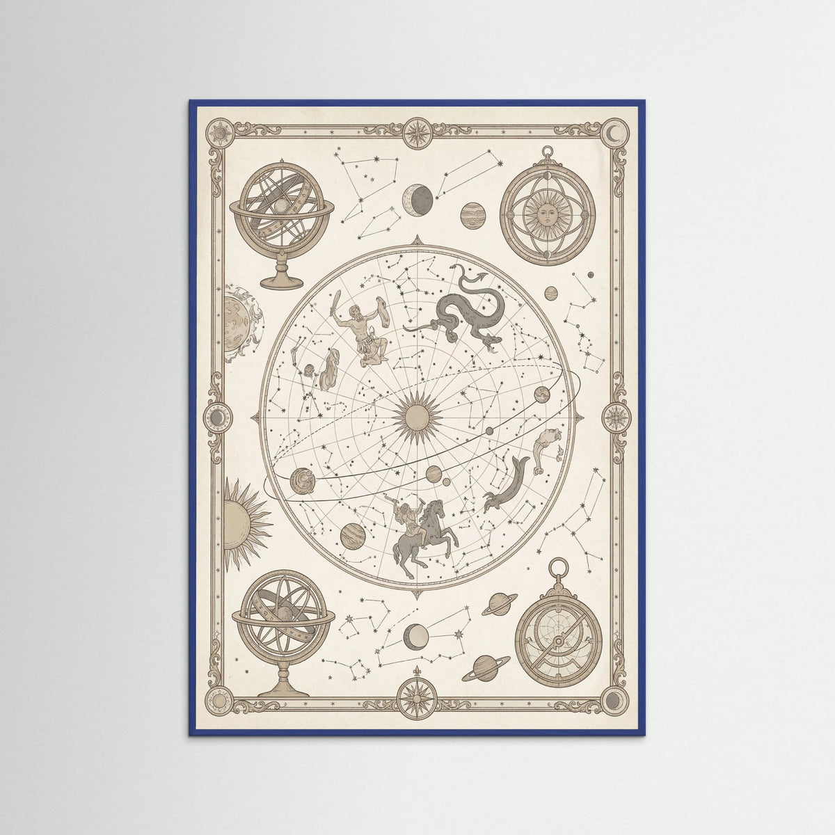 Blue Wood Aged World Atlas