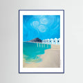 Amalfi Coast, Naples and Capri Italian Seaside Art Print 30x40 Poster – plakat og kunsttryk