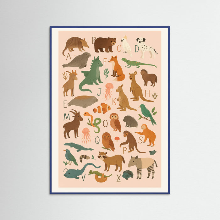 Blue Wood Animal Alphabet