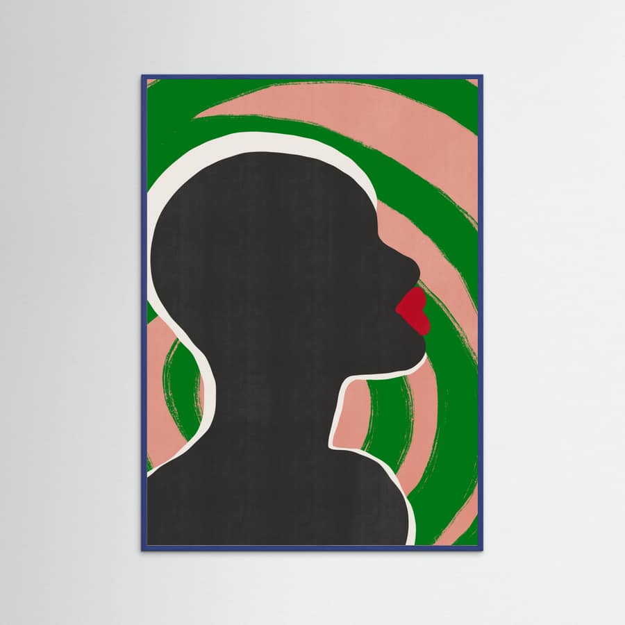 Anonymous Portrait In Green Spiral Poster – poster and art print